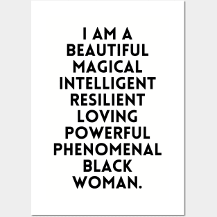 I am a beautiful black woman Posters and Art